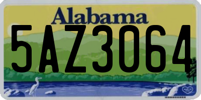 AL license plate 5AZ3064