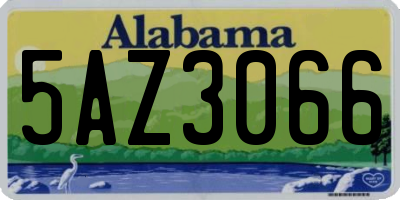 AL license plate 5AZ3066