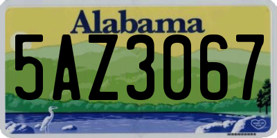 AL license plate 5AZ3067