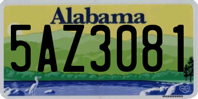 AL license plate 5AZ3081