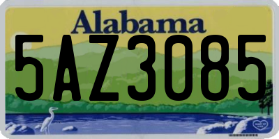 AL license plate 5AZ3085