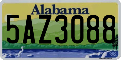AL license plate 5AZ3088