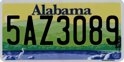 AL license plate 5AZ3089