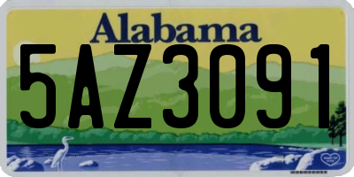 AL license plate 5AZ3091