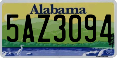 AL license plate 5AZ3094
