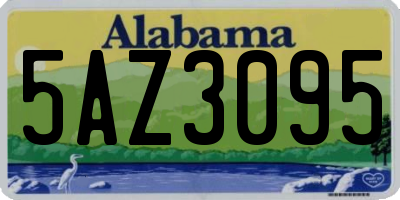 AL license plate 5AZ3095