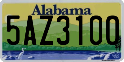 AL license plate 5AZ3100