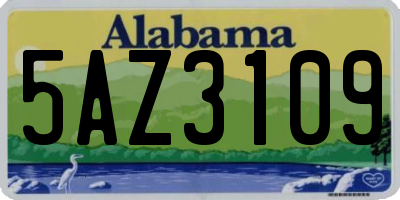 AL license plate 5AZ3109