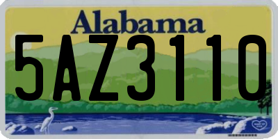 AL license plate 5AZ3110