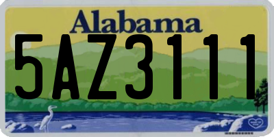 AL license plate 5AZ3111