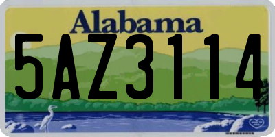 AL license plate 5AZ3114