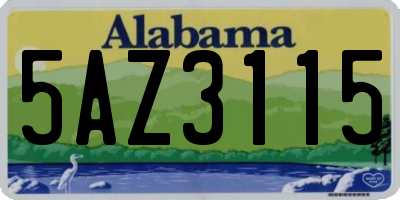 AL license plate 5AZ3115