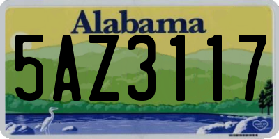 AL license plate 5AZ3117
