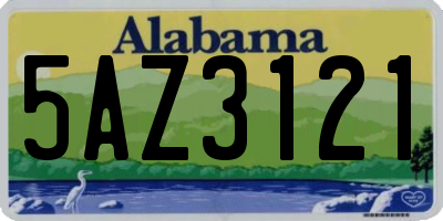 AL license plate 5AZ3121