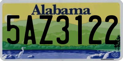 AL license plate 5AZ3122