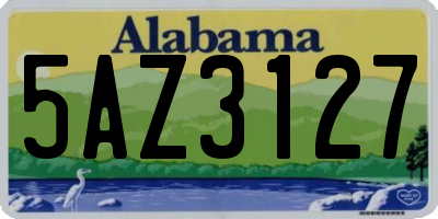 AL license plate 5AZ3127