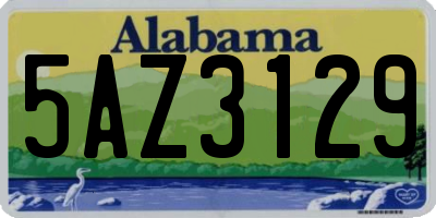 AL license plate 5AZ3129