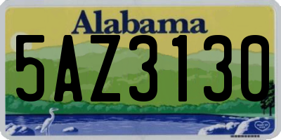AL license plate 5AZ3130