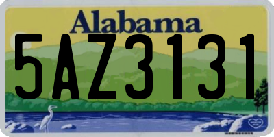 AL license plate 5AZ3131