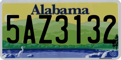 AL license plate 5AZ3132