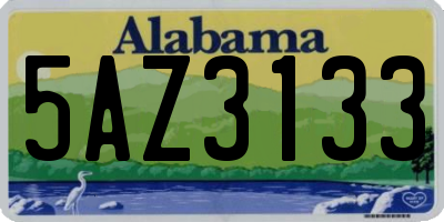 AL license plate 5AZ3133