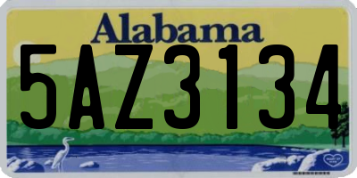 AL license plate 5AZ3134
