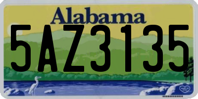AL license plate 5AZ3135