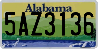 AL license plate 5AZ3136