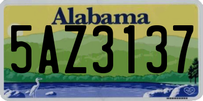 AL license plate 5AZ3137