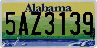 AL license plate 5AZ3139