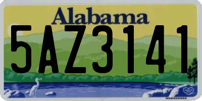 AL license plate 5AZ3141