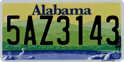 AL license plate 5AZ3143