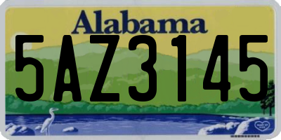 AL license plate 5AZ3145