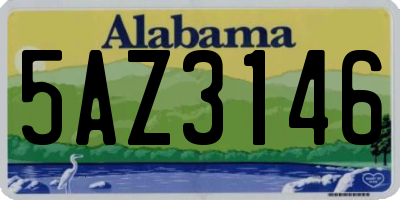 AL license plate 5AZ3146