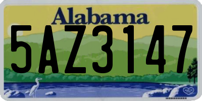 AL license plate 5AZ3147