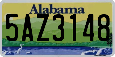 AL license plate 5AZ3148