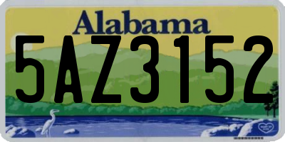 AL license plate 5AZ3152