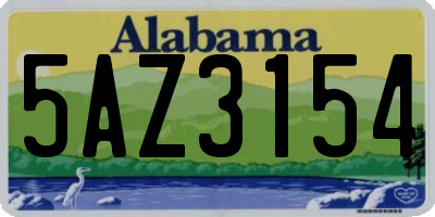 AL license plate 5AZ3154