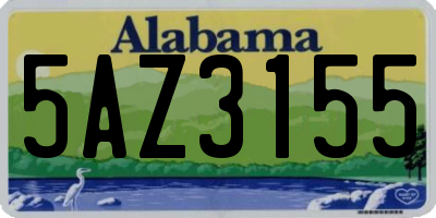 AL license plate 5AZ3155
