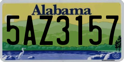 AL license plate 5AZ3157