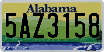 AL license plate 5AZ3158