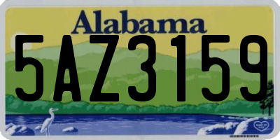 AL license plate 5AZ3159