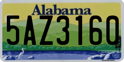 AL license plate 5AZ3160