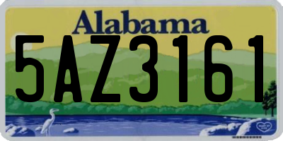 AL license plate 5AZ3161
