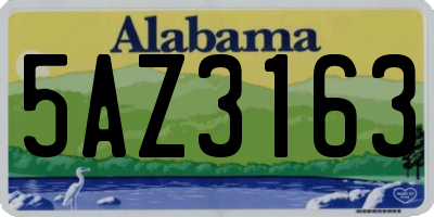 AL license plate 5AZ3163
