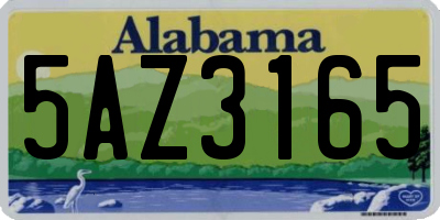 AL license plate 5AZ3165