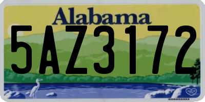 AL license plate 5AZ3172