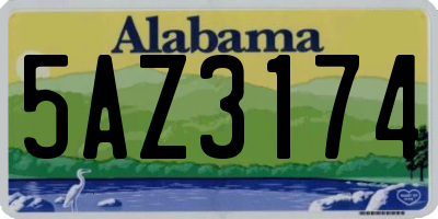 AL license plate 5AZ3174