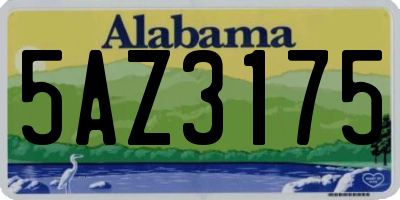 AL license plate 5AZ3175