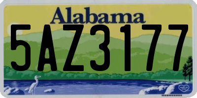 AL license plate 5AZ3177
